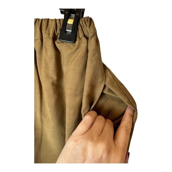 The Frankie Shop Shorts Women XS Tan‎ Camel Elastic Waist Pleated High Rise - Picture 6 of 11